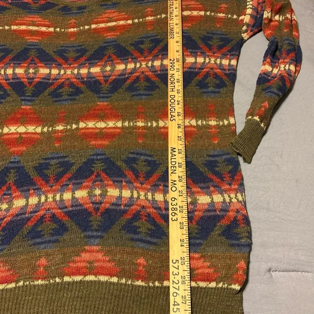 Ralph Lauren vintage Denim and Supply Aztec pattern Knit Sweater small - Picture 7 of 8